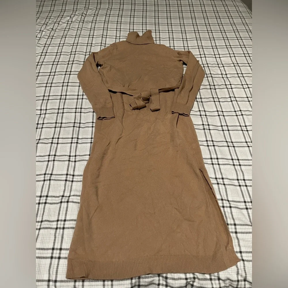 Theory cashmere sweater turtle neck long sleeve dress - Picture 1 of 6
